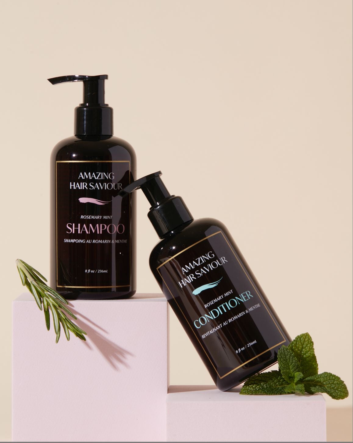 Rosemary-Peppermint Natural Shampoo &amp; Conditioner - SOLD OUT (Shampoo individually available)